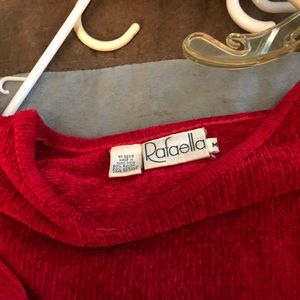 Comfy red long sweater